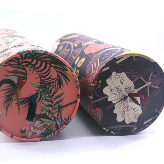 Customized printed circular ribbon Christmas gift box