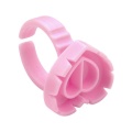 Rosa Herzform Kunststoff -Wimpernkleber Ringe