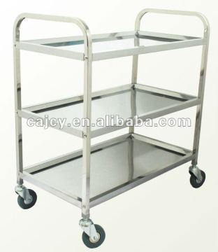 22cm Square Tube Stainless Steel trolley Dining Car/Dinnerware