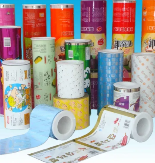 Printed Automatic food grade plastic packing film roll for snack