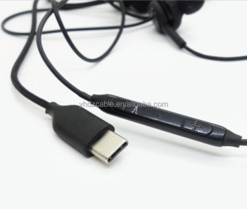 หูฟังแบบมีสาย Hi-Fi พร้อมตัวเชื่อมต่อ Type-C สำหรับ Samsung Galaxy S20 และ Note 10