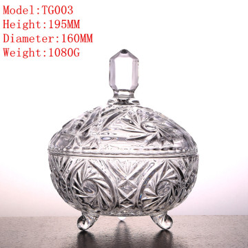 Concave-convex candy jar glass bottle