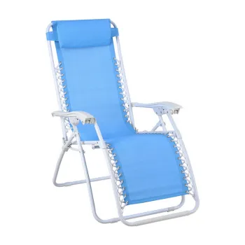 Zero Gravity Folding Recliner Beach Chair - Steel Frame, Easy-Carrying, for Outdoor and Hotel Use (EN581 Compliant)