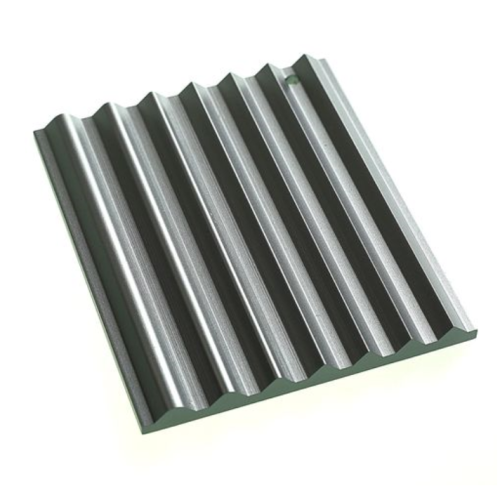 Powder coating drilled aluminium profile