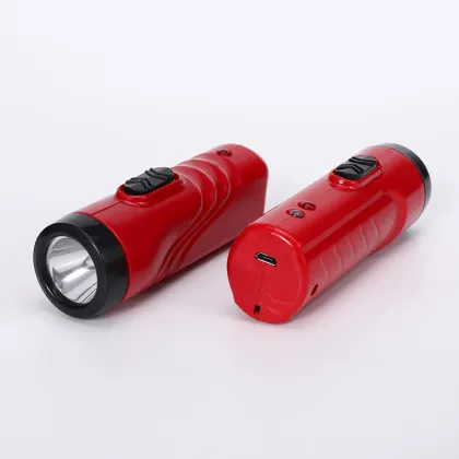 Home Use Two Speed USB Charging Red Flashlight