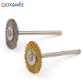 GOXAWEE 10pcs Abrasive Tools Dremel Accessories Tools Wire Wheel Brush Polishing Brush for Dremel Mini Drill 3.0mm shank