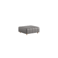 Real leather Upholstered Ottoman Stool In Birch