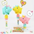 Macaron Wiggle Giggle Triceratops Dinosaur Candy Toy