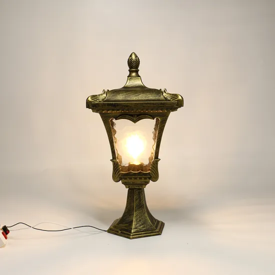 Retro Gold Finish Rust Waterproof Outdoor Post Light for Main Gate or Garden Lamp