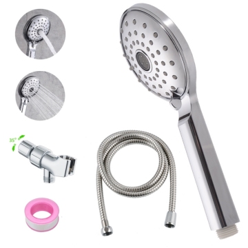 Chrome Stainless Steel Hose and ABS Plastic Hand Shower Head Sets - 2 Function Hand Rain Bathroom Shower