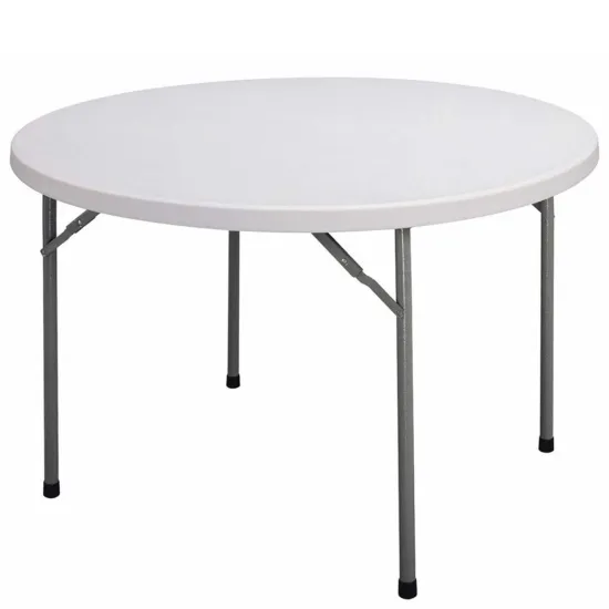 Flexible and functional plastic round folding table