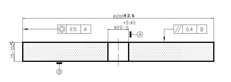 BK polishing wheel drawing D200