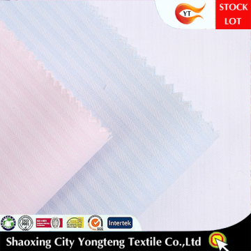 stock lot high density poly cotton dobby stripe fabric for office shirt inchina