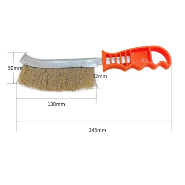 Non Sparking Orange Plastic Handle Metal Cleaning Brush