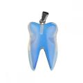 Opalite Tooth Necklace for Women Men Handmade Craved Stone Teeth