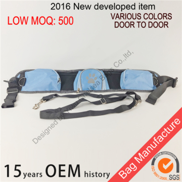 Walking and Running sport waist bag with water keyring money holder dog backpack set