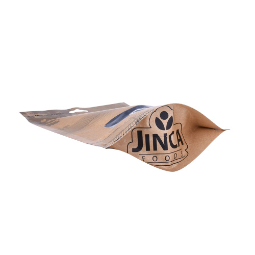 saco de papel kraft biodegradado zip lock com impressão personalizada kraft