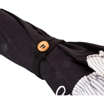 Ombrello con ombrello dritto aperto manuale in pizzo con volant