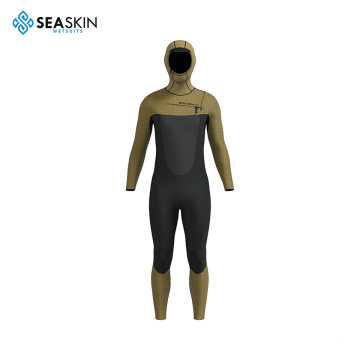 Zeein mannen 5/4 mm wetsuit met kap om te surfen