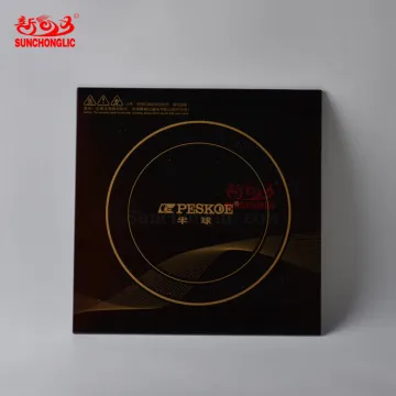 Sunchonglic Manufacturer 28x28cm Black Crystal Induction Cooker Glass Ceramic Plate