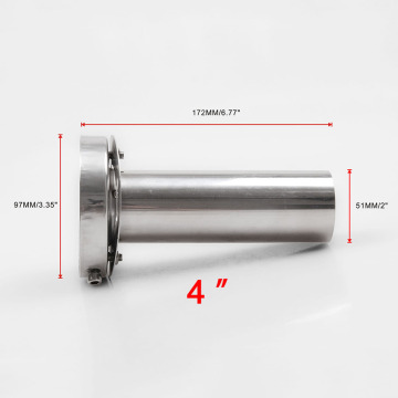 Car exhaust pipe adjustable SS304 tail-throat muffler