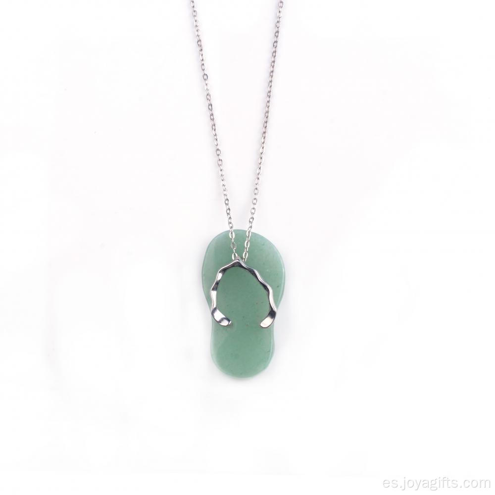 Colgantes significativos del último del diseño de la joyería de plata del deslizador verde encantador de encargo