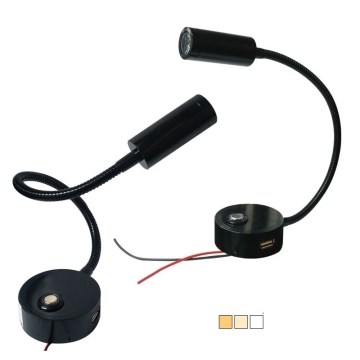 24 V Black Dimmer Touch Switch Caravan Goose Szyja LED Renflight dla wnętrza RV