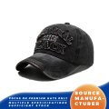 Topi Baseball Hitam Dua Warna Asli yang Dicuci