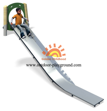 Steel Freestanding HPL Playground Equipment Straight Slide