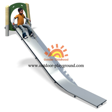 Steel Freestanding HPL Playground Equipment Slide Lurus