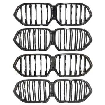 BMW 18-20 5 Series Pre G30/G38 Modified Grille: Single Line & Double Line Carbon Fiber Bright Black Grilles