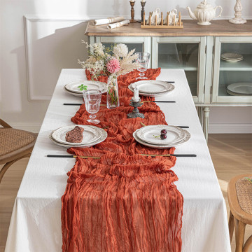 Boho Multi-Color Cheesecloth Table Runner: A Stylish Addition for Your Decorative Needs