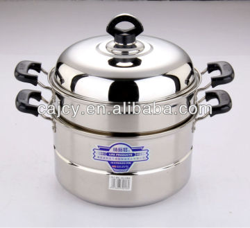 Stainless Steel Steamer with 2 layer grates cookware