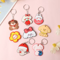 Custom PVC Keychain Personalized Promotional Item with UV Printing Stainless Steel Metal Type for Logo Display