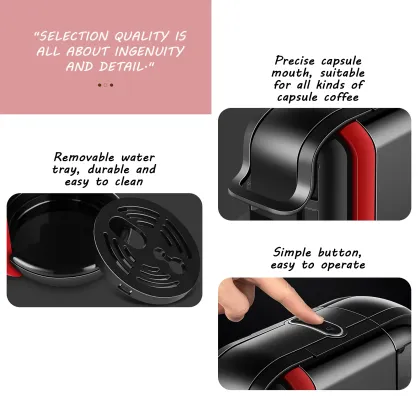 Automatic Capsule Coffee Maker for Nespresso, Dolce Gusto & Ground Coffee