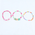 10MM lettering soft clay bead girl bracelet set