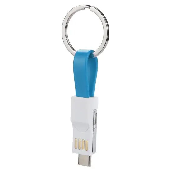 Yijiashishang 2019 New Fashion Design 3 in 1 Keychain USB Charger Data Cable For Micro usb,iOS and USB C Mobile Devices