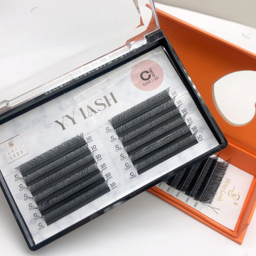 Wholesale Matte Black 0.05 Volume Lash Trays & Custom Lash Extension Boxes