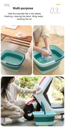 Portable Relax Folding Soaking Bucket Basin Foot Bath