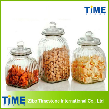 Wide Mouth Gaint Square Glass Jar