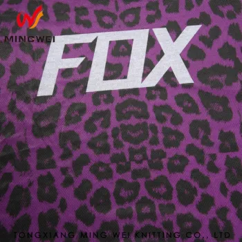 Quick dry printed warp knit athletic tricot dazzle fabric