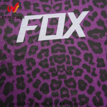 Quick dry printed warp knit athletic tricot dazzle fabric