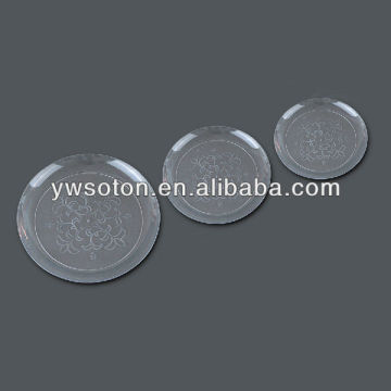 PS plate with flower plastic injection plate