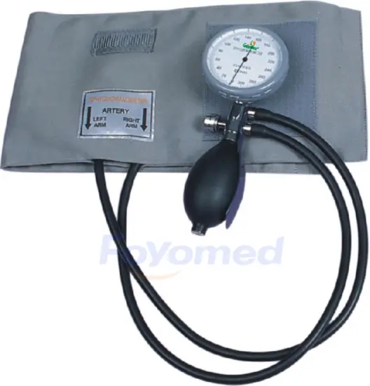 Palm Type Aneroid Sphygmomanometers Plastic Shell Dual Tubes