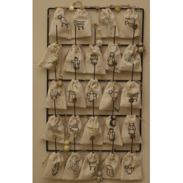 Reusable Gift Calendar Bags Nativity Advent Calendar Bags Factory