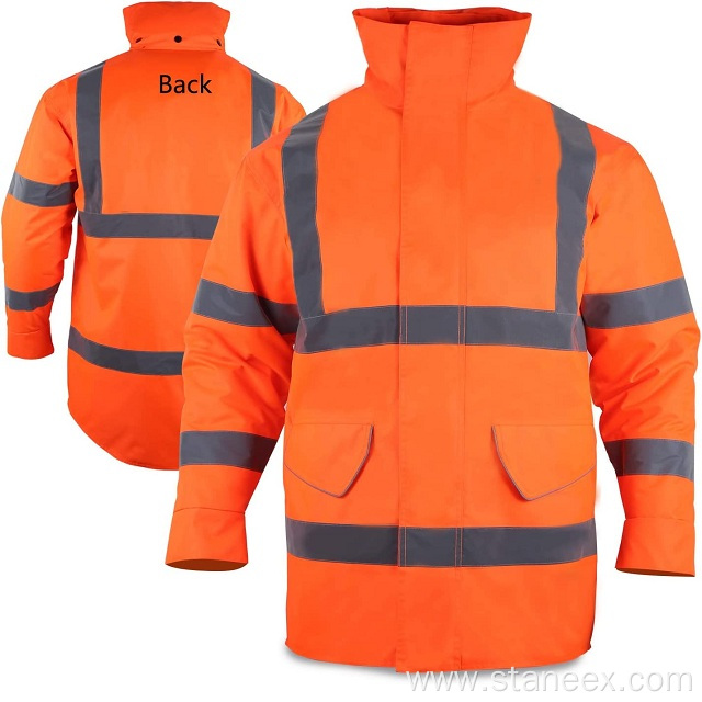 Custom Logo High Visibility Winter Safety Jacket