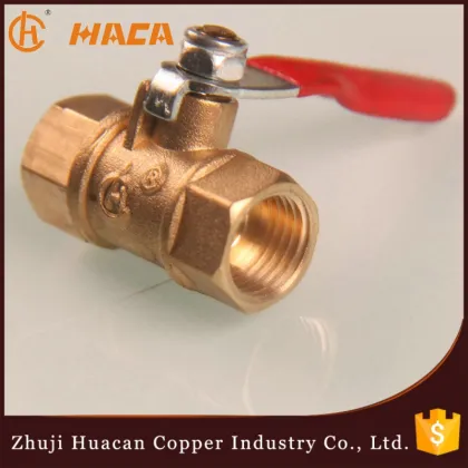 Brass female ball valve with hose bard
