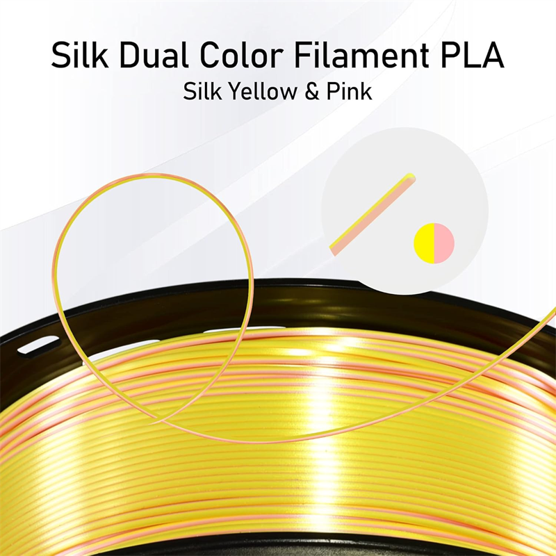 pla silk filament dual colors