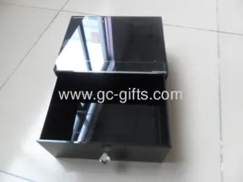 Custom Acrylic Makeup Drawer Boxes With Diamond-shaped Handle 