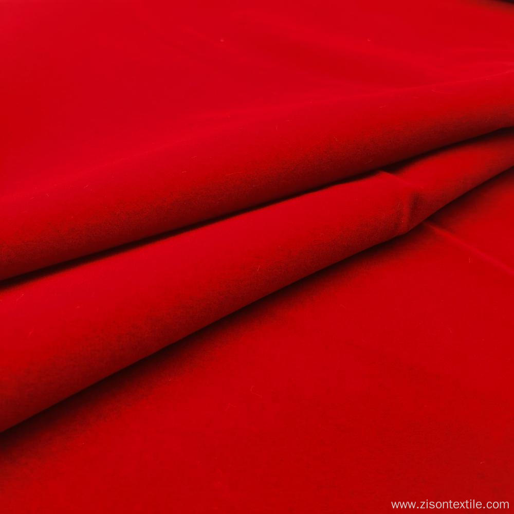 Pure Color Polyester Fleece Flocked Knitted Coat Fabrics